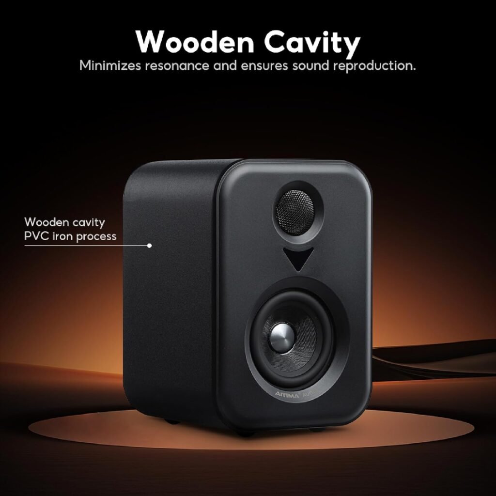 AIYIMA S400 80 Watt 2.0 Channel Home Audio Active Bookshelf Speakers with Sub Out | TPA3118 Amp Chip | Bluetooth/Optical/RCA/USB Input for TV | Treble Bass Tone | Remote |Upgraded Version AIYIMA S400 80 Watt 2.0 Channel Home Audio Active Bookshelf Speakers with Sub Out | TPA3118 Amp Chip | Bluetooth/Optical/RCA/USB Input for TV | Treble Bass Tone | Remote |Upgraded Version