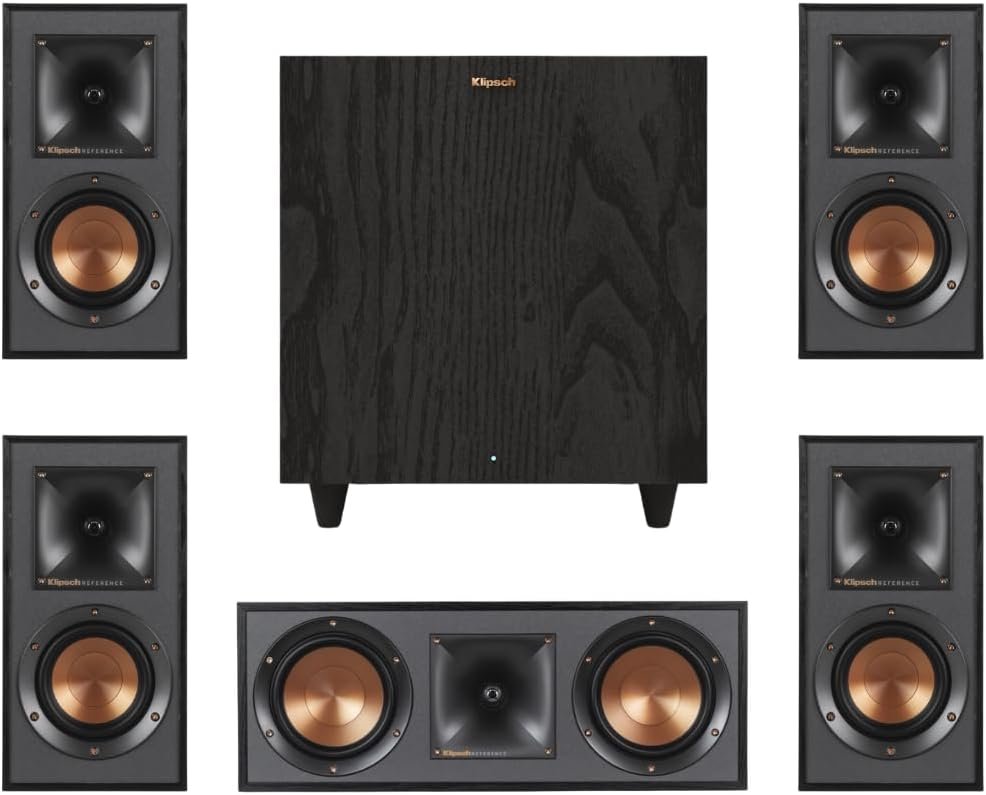 Klipsch R-41M Reference Bookshelf Speakers (Pair), Black