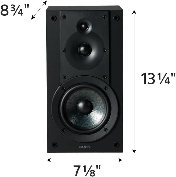 Sony CS Speakers, SS-CS5M2 3-Way 3-Driver Hi-res Bookshelf Speakers (Pair), 2025 Model,Black Sony CS Speakers, SS-CS5M2 3-Way 3-Driver Hi-res Bookshelf Speakers (Pair), 2025 Model,Black