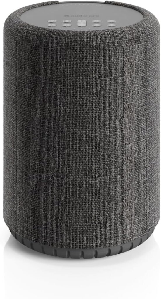 Audio Pro A10 MKII Wireless Multiroom Speaker, WiiM Edition | High Fidelity, Bluetooth, WiFi | Compatible with AirPlay 2, Google Cast, Siri, WiiM Home App, Stream Spotify, Tidal  More, Dark Gray