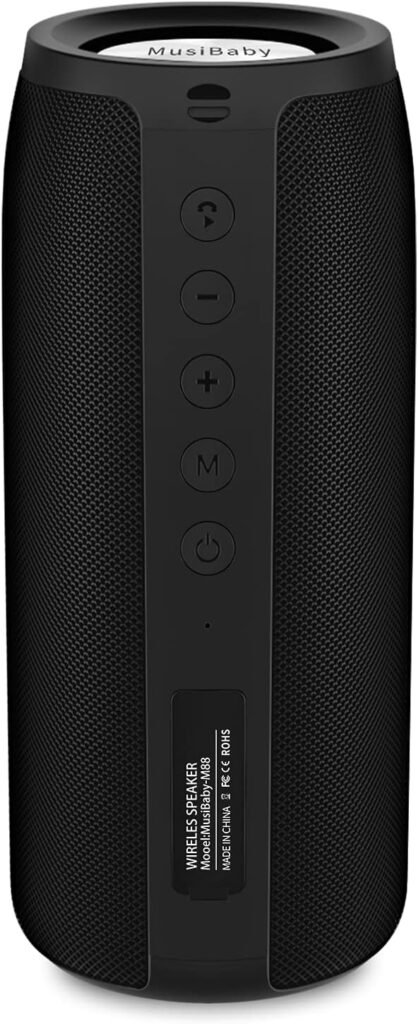 Bluetooth Speaker,MusiBaby M88 Speakers,Dual Pairing, Bluetooth 5.3,Loud Stereo Sound,Booming Bass,30H Playtime for Home Outdoor Party,Beach,Portable Speaker,Gifts(Black) Bluetooth Speaker,MusiBaby M88 Speakers,Dual Pairing, Bluetooth 5.3,Loud Stereo Sound,Booming Bass,30H Playtime for Home Outdoor Party,Beach,Portable Speaker,Gifts(Black)
