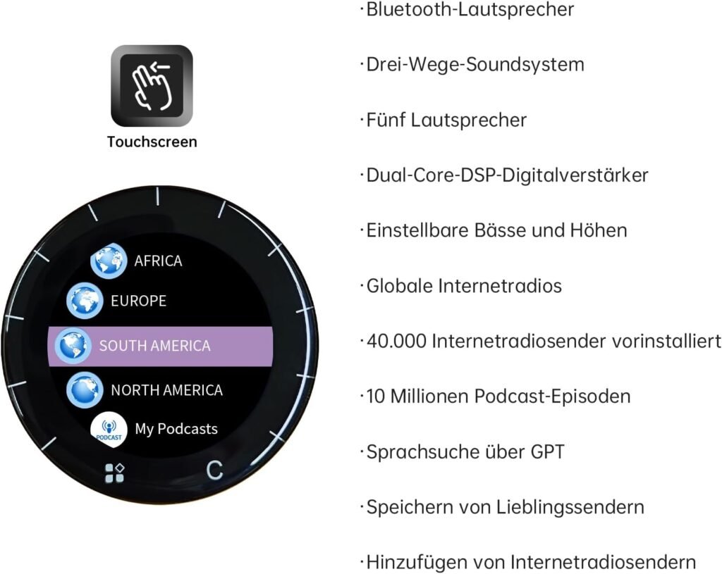 CHOYONG Maestro C2 WiFi Speaker Wireless Bluetooth Smart Speaker,Three-Way Speaker System,Internet Radio Global Station,Record Player Compatible with RCA Input,Choyoung C2 CHOYONG Maestro C2 WiFi Speaker Wireless Bluetooth Smart Speaker,Three-Way Speaker System,Internet Radio Global Station,Record Player Compatible with RCA Input,Choyoung C2