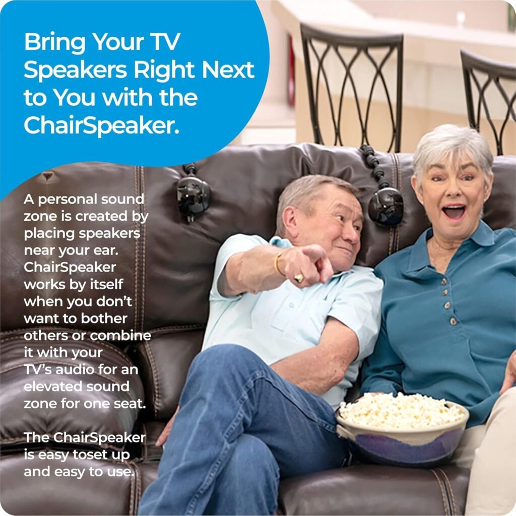 CS4 TV Sound Bar Alternative w/Voice Enhancers Delivers High Fidelity 3D Virtual Surround Sound w/Full Situational Awareness. Best Wireless TV Speakers for Audiophiles, Hearing Impaired