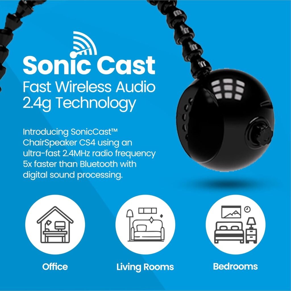 CS4 TV Sound Bar Alternative w/Voice Enhancers Delivers High Fidelity 3D Virtual Surround Sound w/Full Situational Awareness. Best Wireless TV Speakers for Audiophiles, Hearing Impaired