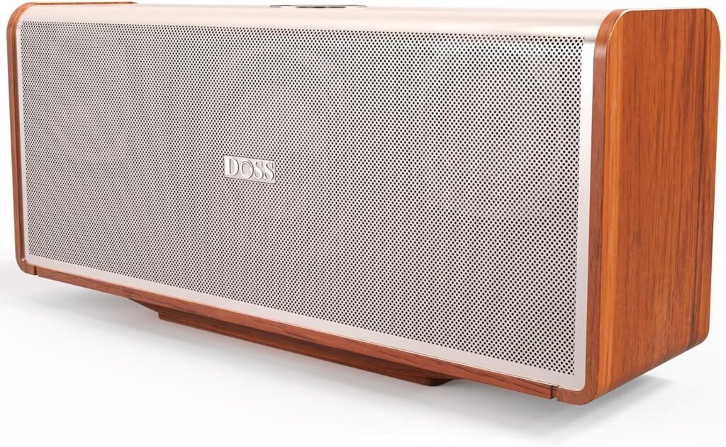 DOSS SoundBox Ultra Bluetooth Speaker with 2.1 Channel Audio, 80W Superior Sound with Deep Bass, Two DSP Technologies, 18H Playtime, BT 5.3, Wireless for Home, Office, Livingroom-Gold DOSS SoundBox Ultra Bluetooth Speaker with 2.1 Channel Audio, 80W Superior Sound with Deep Bass, Two DSP Technologies, 18H Playtime, BT 5.3, Wireless for Home, Office, Livingroom-Gold