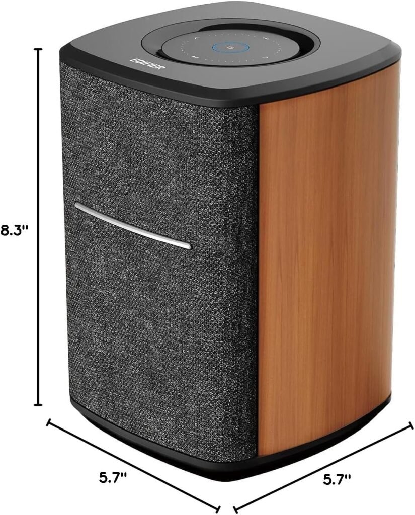 Edifier WiFi Smart Speaker Without Microphone, Works with Alexa, Supports AirPlay 2, Spotify,Tidal Connect, 40W RMS One-Piece Wi-Fi and Bluetooth Sound System, No Mic, MS50A Edifier WiFi Smart Speaker Without Microphone, Works with Alexa, Supports AirPlay 2, Spotify,Tidal Connect, 40W RMS One-Piece Wi-Fi and Bluetooth Sound System, No Mic, MS50A
