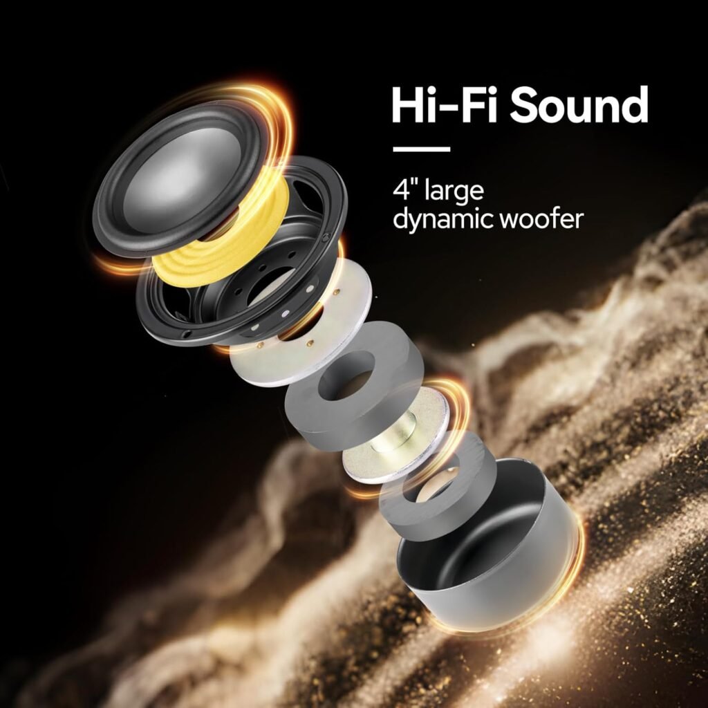 HiVi-Swans OS-10 HiFi Stereo Speakers, Bluetooth 5.0 Active Computer Bookshelf Speakers - 4 Dynamic Woofer, Powered Desk Speakers 62w RMS with Touch Control for PC/Phone/TV - White