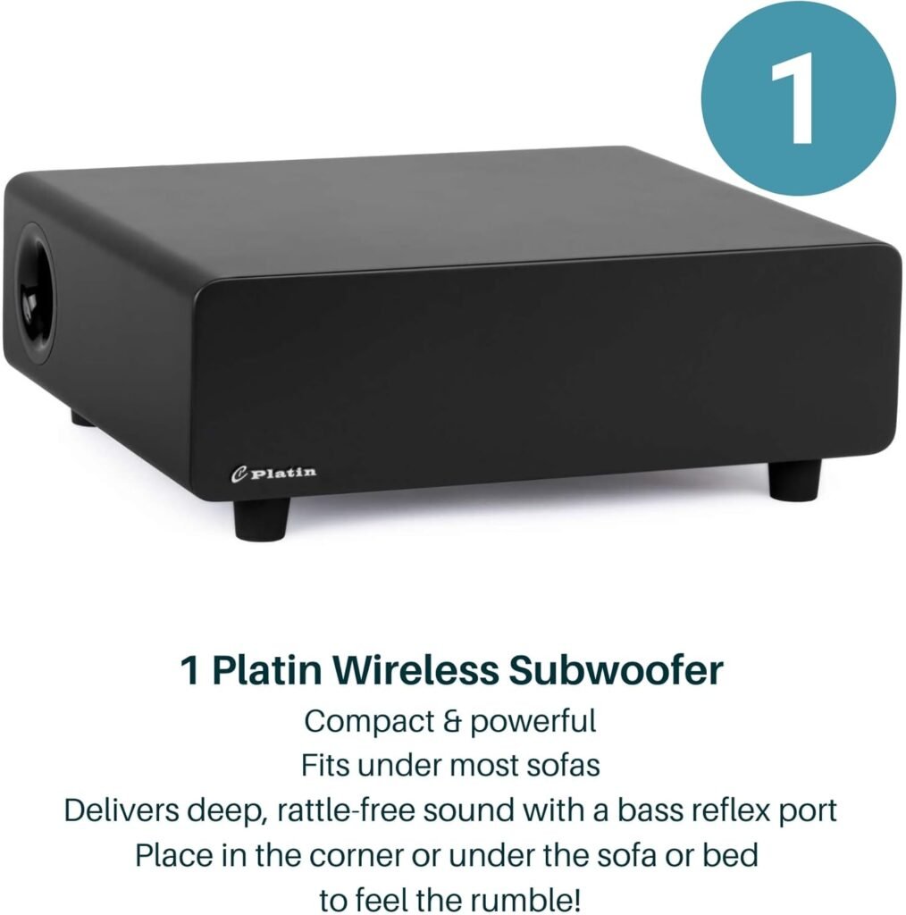 Platin Monaco 5.1.2 Home Theater System - Wireless Surround Sound System Upward Firing Speakers - THX Tuned WiSA Certified Platin Monaco 5.1.2 Home Theater System - Wireless Surround Sound System Upward Firing Speakers - THX Tuned WiSA Certified