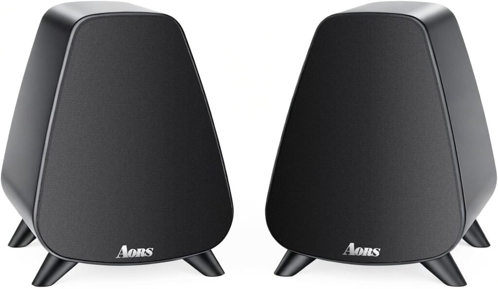 Powered Bookshelf Speaker,Active Bluetooth 5.3 – 80W RMS 2-Way Stereo / 3″ Aluminum Long-Stroke Woofer 20 mm Silk Dome Tweeter, RCA + Optical Inputs, Sub-Out Remote Wooden(AS-31Matte Black) Powered Bookshelf Speaker,Active Bluetooth 5.3 – 80W RMS 2-Way Stereo / 3″ Aluminum Long-Stroke Woofer 20 mm Silk Dome Tweeter, RCA + Optical Inputs, Sub-Out Remote Wooden(AS-31Matte Black)