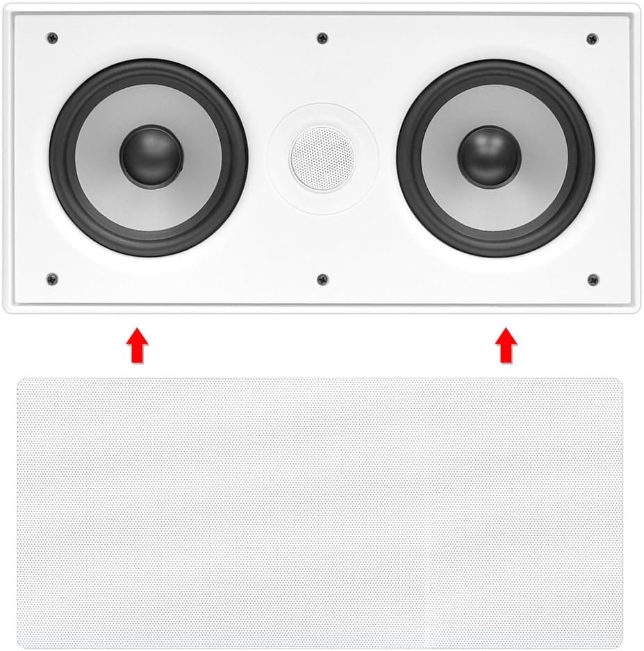 Pyle Ceiling Wall Mount Enclosed Speakers - 400 Watt 300 Watt Stereo in-Wall/in-Ceiling Flush Mounted Sound Speaker Systems | PDIW87 (White) PDIWCS56 (White) Pyle Ceiling Wall Mount Enclosed Speakers - 400 Watt 300 Watt Stereo in-Wall/in-Ceiling Flush Mounted Sound Speaker Systems | PDIW87 (White) PDIWCS56 (White)