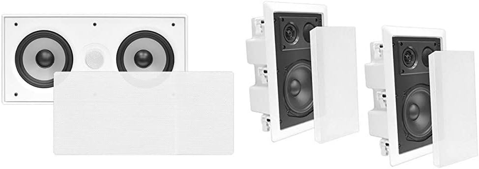 Pyle Ceiling Wall Mount Enclosed Speakers - 400 Watt 300 Watt Stereo in-Wall/in-Ceiling Flush Mounted Sound Speaker Systems | PDIW87 (White) PDIWCS56 (White) Pyle Ceiling Wall Mount Enclosed Speakers - 400 Watt 300 Watt Stereo in-Wall/in-Ceiling Flush Mounted Sound Speaker Systems | PDIW87 (White) PDIWCS56 (White)