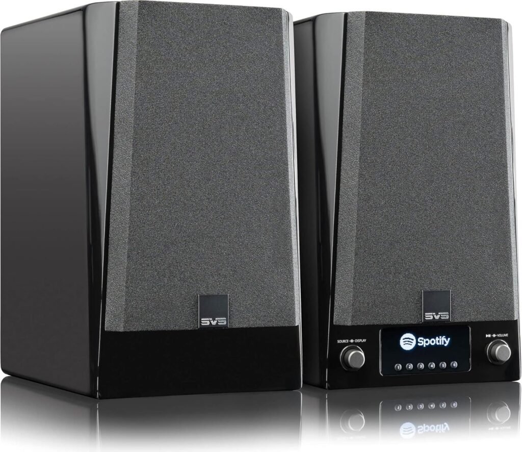 SVS Prime Wireless Pro Powered Speaker System with Chromecast and Airplay 2 - Pair (Piano Gloss Black)
