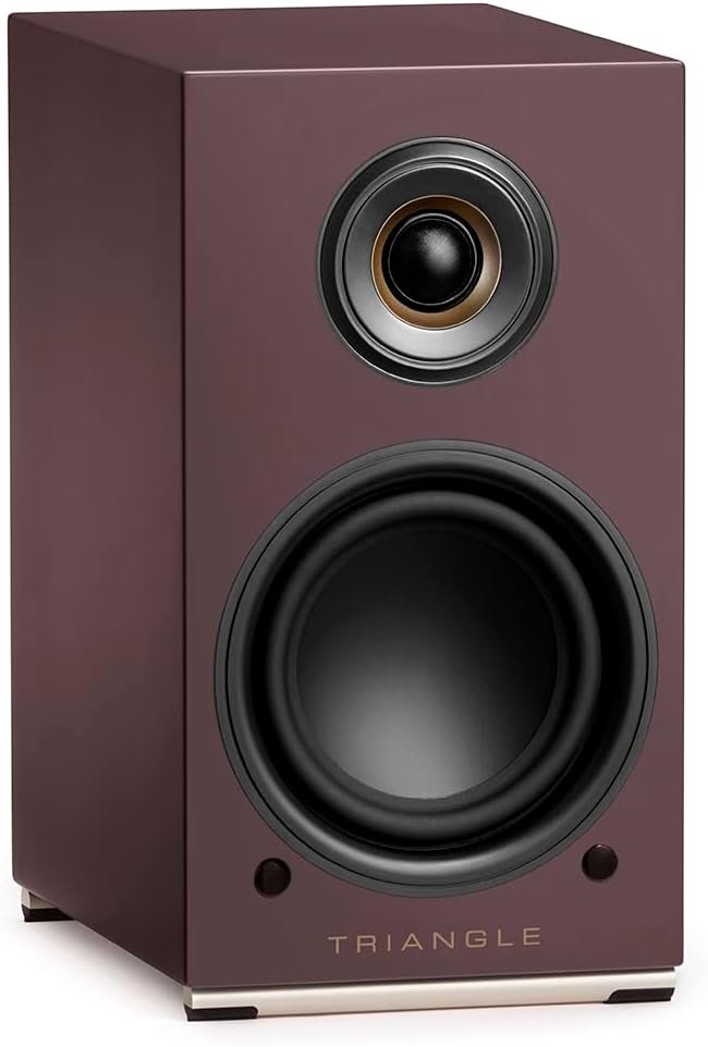 triangle - AIO Twin - Wi-Fi Bluetooth Active Bookshelf Speakers with 2x50W Amplifier - HD Audio - Phono/Turntable + Optical TV Inputs - 165 x 304 x 235 mm - Purple (Pair) triangle - AIO Twin - Wi-Fi Bluetooth Active Bookshelf Speakers with 2x50W Amplifier - HD Audio - Phono/Turntable + Optical TV Inputs - 165 x 304 x 235 mm - Purple (Pair)