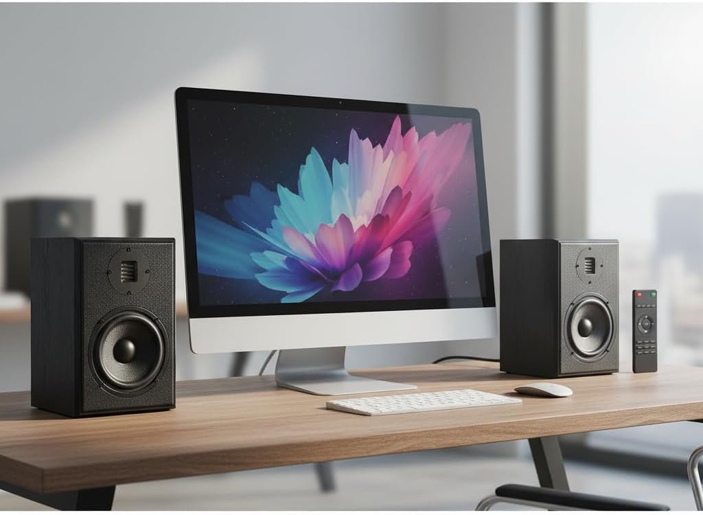 6.5 Power Bluetooth Bookshelf Speakers Pair with 4 inches Air Motion Tweeter Near Field Studio Monitor Speaker, Bluetooth V5.0,RCA,Opt,HMDI(ARC),USB and Remote Control (6.5 inches) 6.5 Power Bluetooth Bookshelf Speakers Pair with 4 inches Air Motion Tweeter Near Field Studio Monitor Speaker, Bluetooth V5.0,RCA,Opt,HMDI(ARC),USB and Remote Control (6.5 inches)