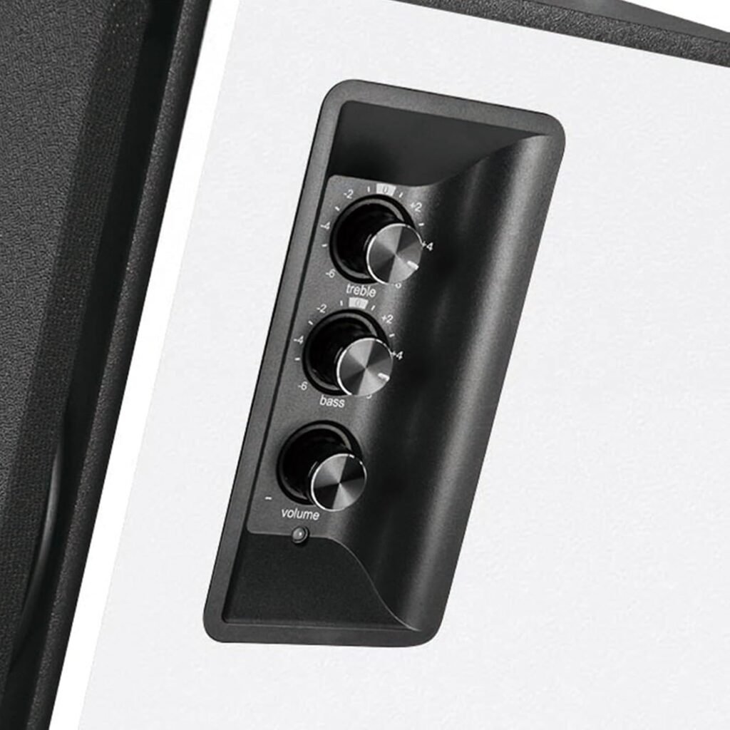 Edifier R1700BT Bluetooth Bookshelf Speaker - Active Near-Field Studio Monitors - Powered Speakers 2.0 Setup Wooden Enclosure - 66w RMS White