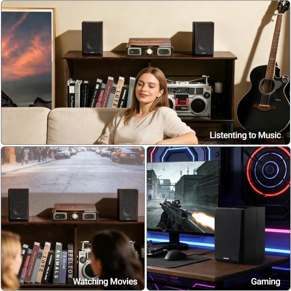 Edifier R990BT Bluetooth Computer Speakers - 2.0 Active Bookshelf Speaker - Powered Studio Monitor for PC Smartphone Tablet - MDF Enclosure - 24W RMS (Pair)