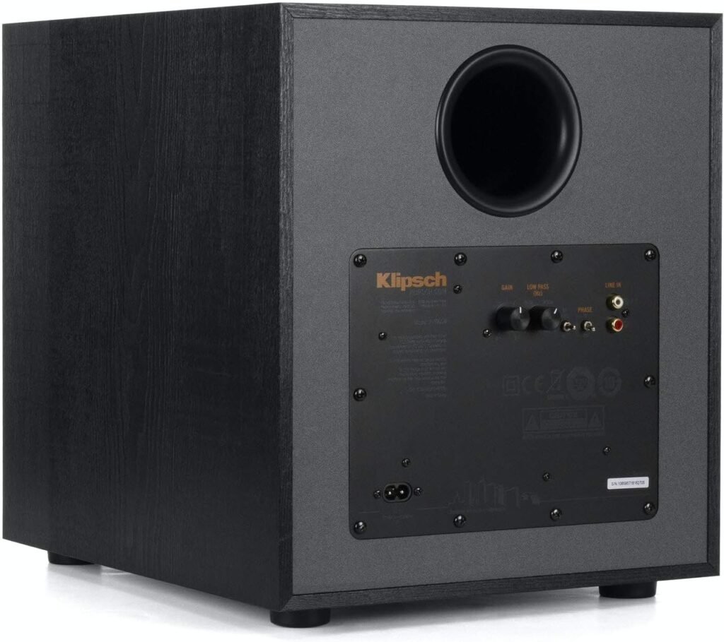 Klipsch R-100SW 10 Subwoofer, Incredibly Deep Bass and an All-digital Amplifier,14 5 x 12 5 x 16 4