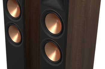 Klipsch Reference Premiere RP-8000F II 2.0 Dual Floorstanding Speaker Pair with Larger 90° x 90° Hybrid Tractrix Horn, 8” Cerametallic Woofers for Premium Home Theater Sound in Walnut