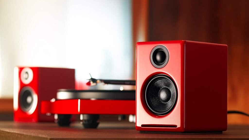 Audioengine A2+ Desktop Bit Limited Edition Wireless Bluetooth Desktop Speakers - 60W Computer Speakers for Music and Gaming Accessories