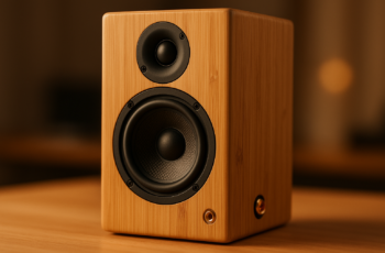 Audioengine P4 Passive Bookshelf Speakers – Compact Speakers and Home Music System | 2-Way Powered Speakers (Bamboo)