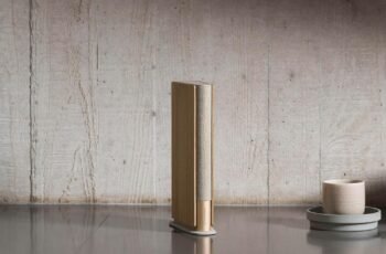 Bang & Olufsen Beosound Emerge Wi-Fi Multiroom Speaker, Gold Tone/Light Oak