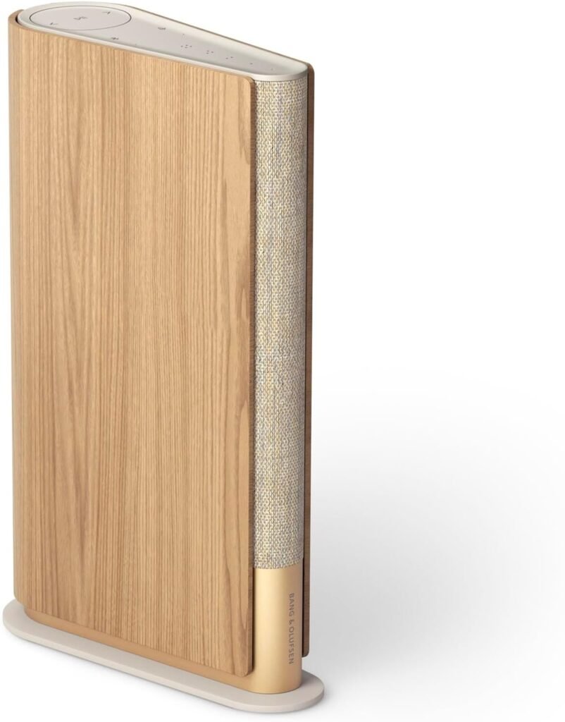 Bang  Olufsen Beosound Emerge Wi-Fi Multiroom Speaker, Gold Tone/Light Oak