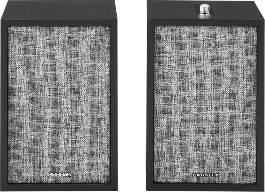 Crosley S200A-BK Active Powered Bluetooth Stereo Speakers with Optical, USB, and Aux Connections, Black