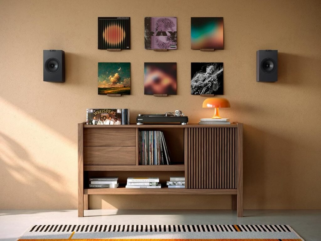 KEF Q1 Meta Bookshelf Speaker (Walnut, Pair)