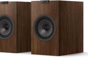KEF Q1 Meta Bookshelf Speaker (Walnut, Pair)
