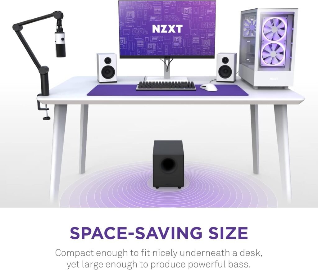 NZXT Relay PC Gaming Desktop Speakers - AP-SPKB2-US - Bookshelf-Style Design - Watts - High Dynamic Range - Silk Dome Tweeters - Glass Fiber Woofers - Black