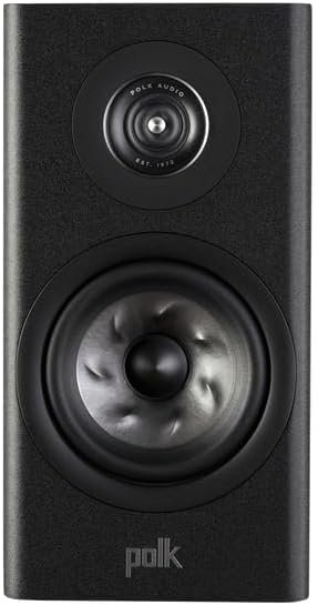 Polk Reserve R100 Bookshelf Speaker for Home Theater Audio  Home Stereo Speakers, Pinnacle Ring Tweeter  5.25 Turbine Woofer, Hi-Res, Dolby Atmos  IMAX Enhanced, Wall Mountable, Black