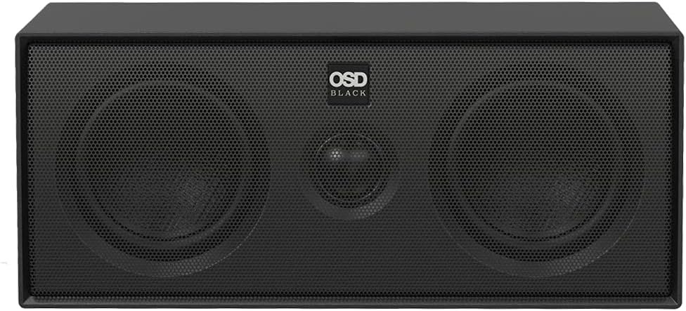 OSD Audio Nero MODQ3 Bookshelf LCR Speaker 120W, Dual Glass Fiber Woofer  1” Silk Dome Tweeter, Magnetic to Create a Sound bar (Black, Single)