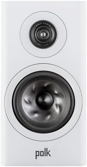 Polk Reserve R100 Bookshelf Speaker for Home Theater Audio  Home Stereo Speakers, Pinnacle Ring Tweeter  5.25 Turbine Woofer, Hi-Res, Dolby Atmos  IMAX Enhanced, Wall Mountable, White